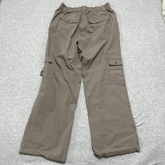 Harper and Ivy Cargo Pants Womens Large Gray Wide Leg Modern Chic Utility - Picture 12 of 14